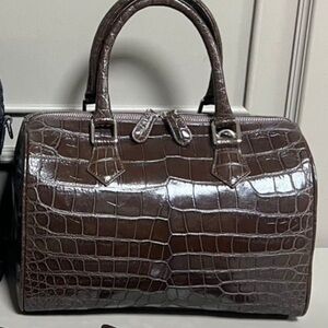 Elegant Brown Crocodile Bag. NEW